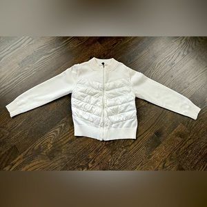 Moncler Little Girl’s Down Cardigan (Off White)